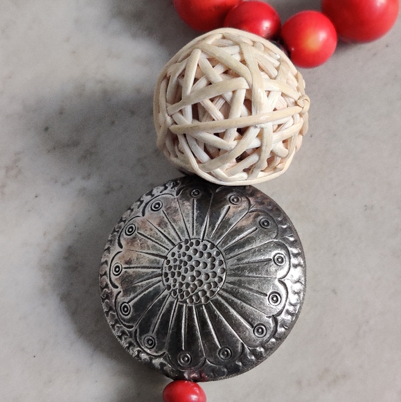 OOAK Genuine Apple Corals Necklace - Picture 4 of 10